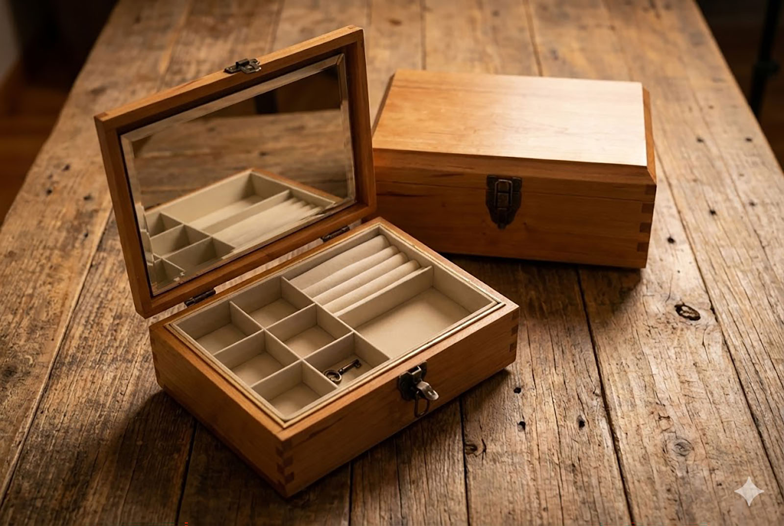 Solid Cherry Jewelry Box